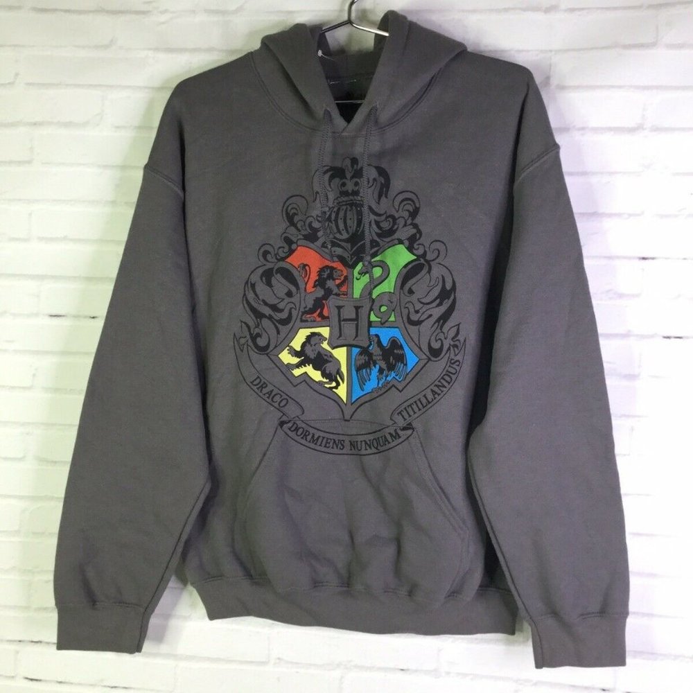Harry Potter Hogwarts Crest Pullover Hoodie Mens